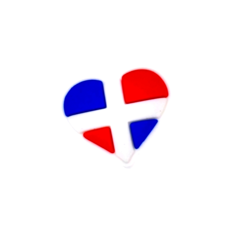 Dominican Flag Croc Charm | Dominican Jibbitz | Dominican Heart Charm